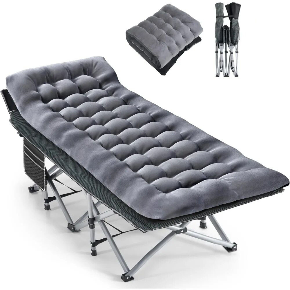 Portable Folding Bed Portable Outdoor Backrest Bed Chair Office Lunch