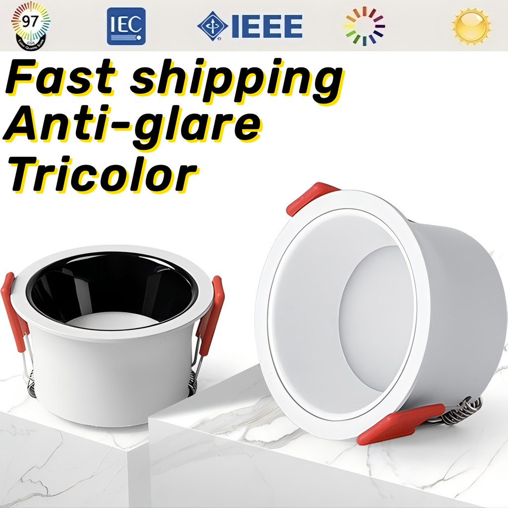 COD LED 3color downlight recessed panel lights living room without main ...