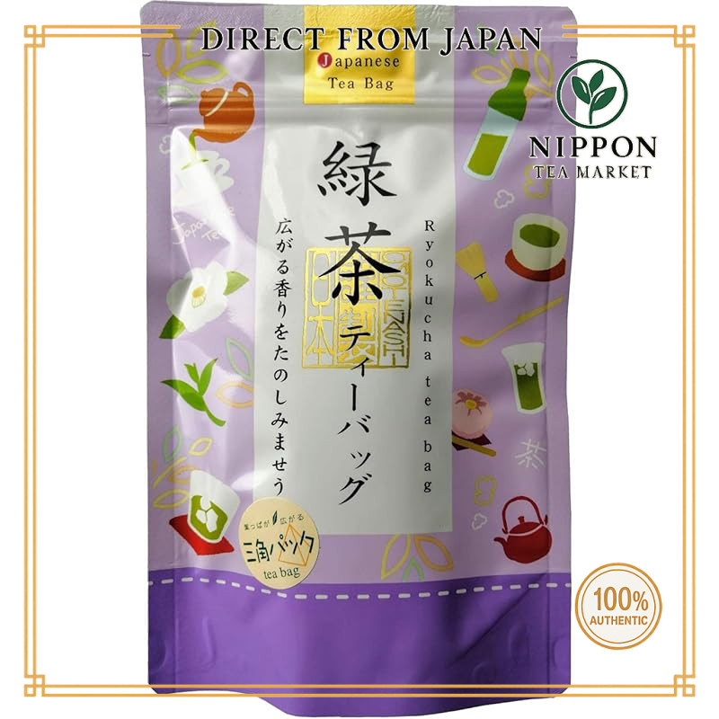 Oku-Yame Tea Gyokuro Blend Green Tea Bags – 4g × 15 Bags (Cold Brew ...