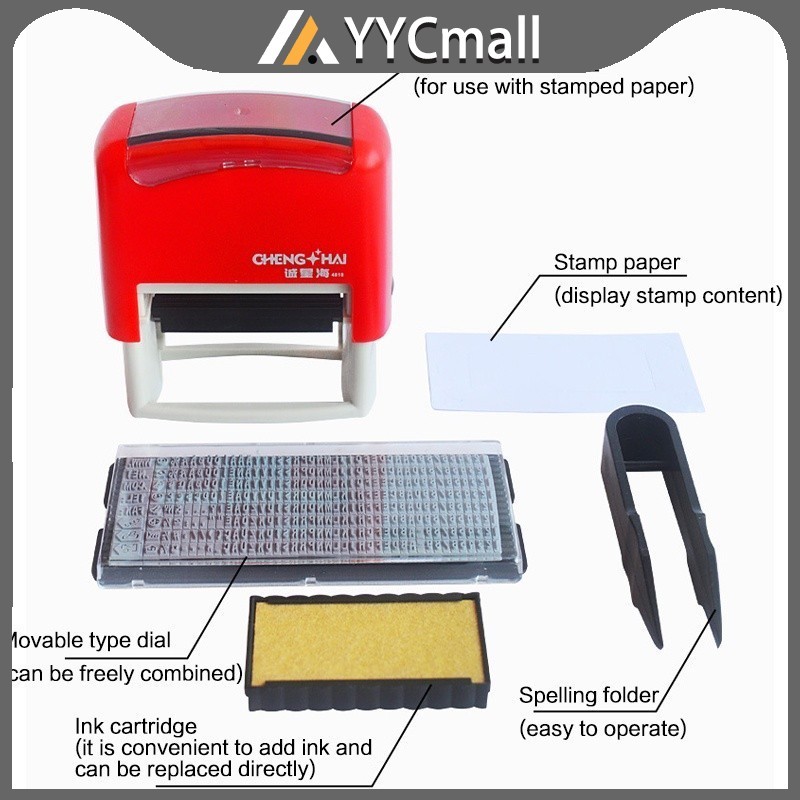 Rubber Stamp Kit Custom Mini Stamp DIY Typeface Combination Custom Mini ...