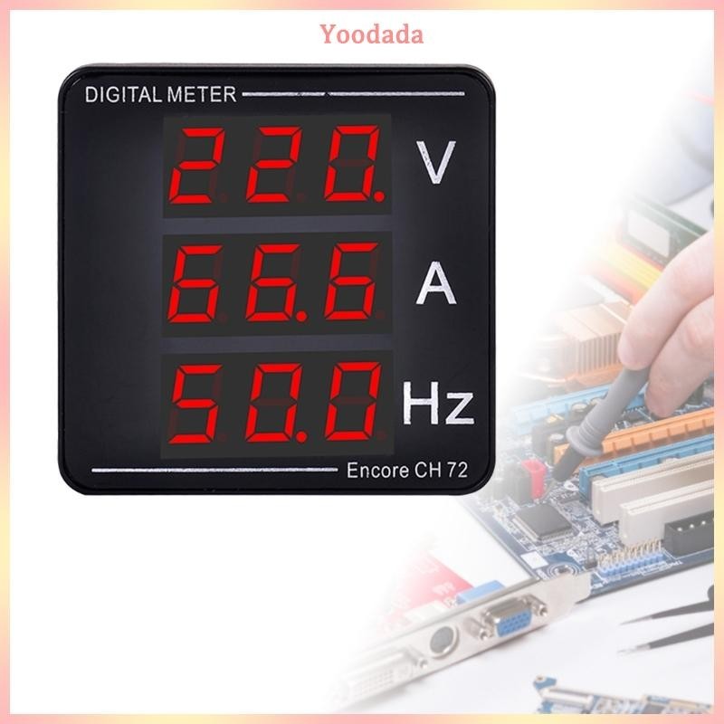 Yoo Digital Voltmeter Ammeter Embedded Installation Voltage Current ...