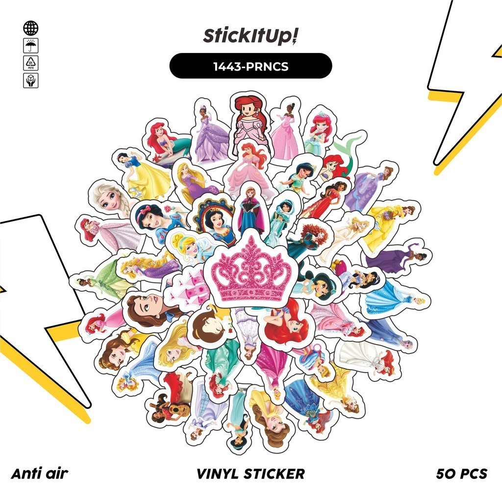 HP COD COD COD COD 100 Pcs Princess Sticker Pack Cute Aesthetic Vinyl ...