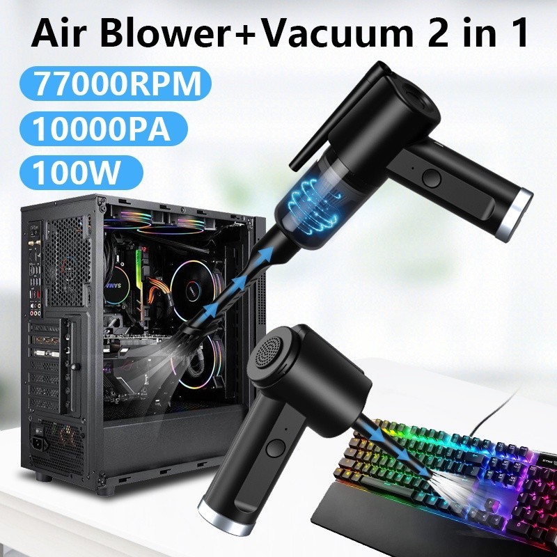 RQ`Computer Cleaner Compressed Air Duster,Handheld Electric Air Can ...