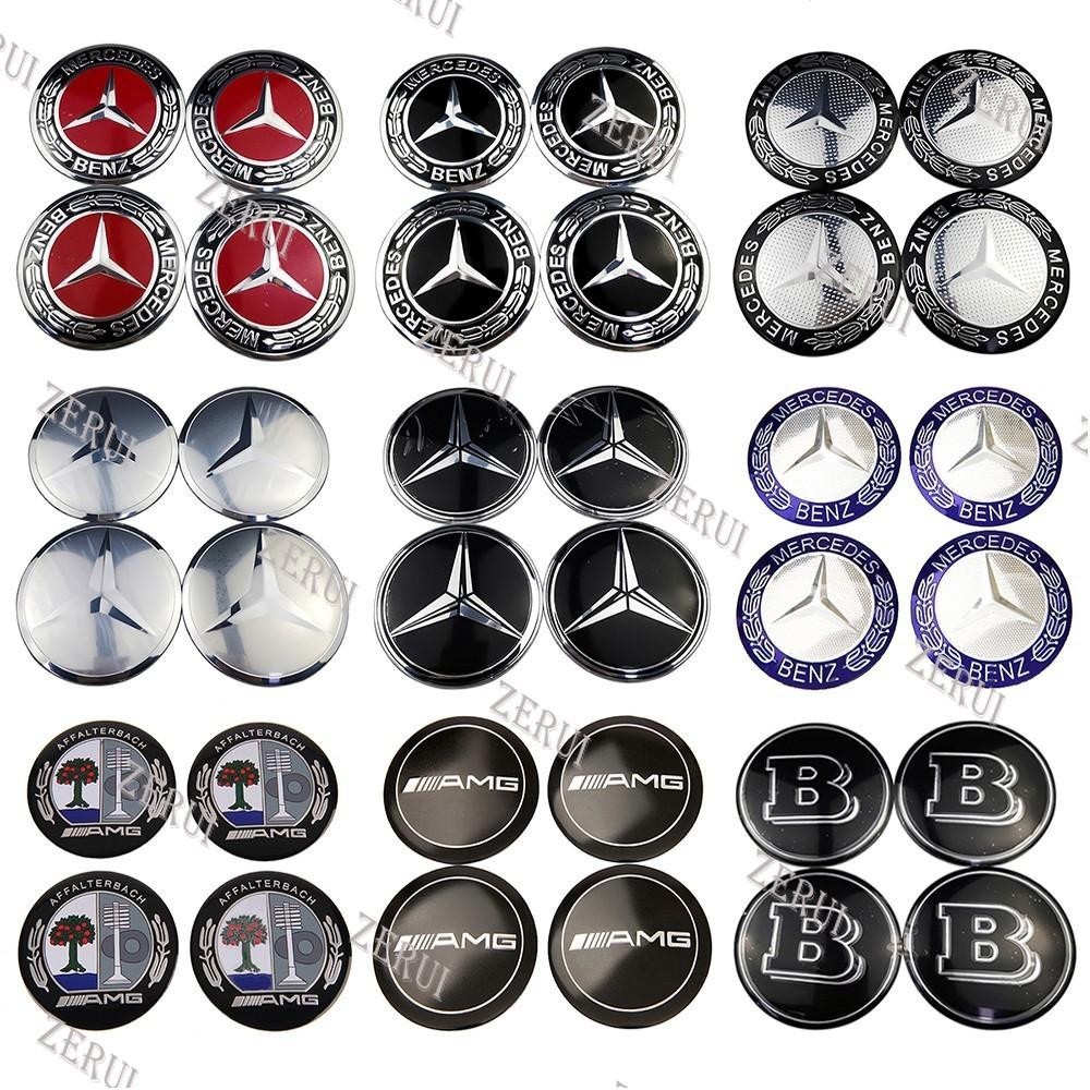 ZR For 4pcs 56mm AMG Car Wheel Center Hub Cap Sticker Cover Metal Case ...