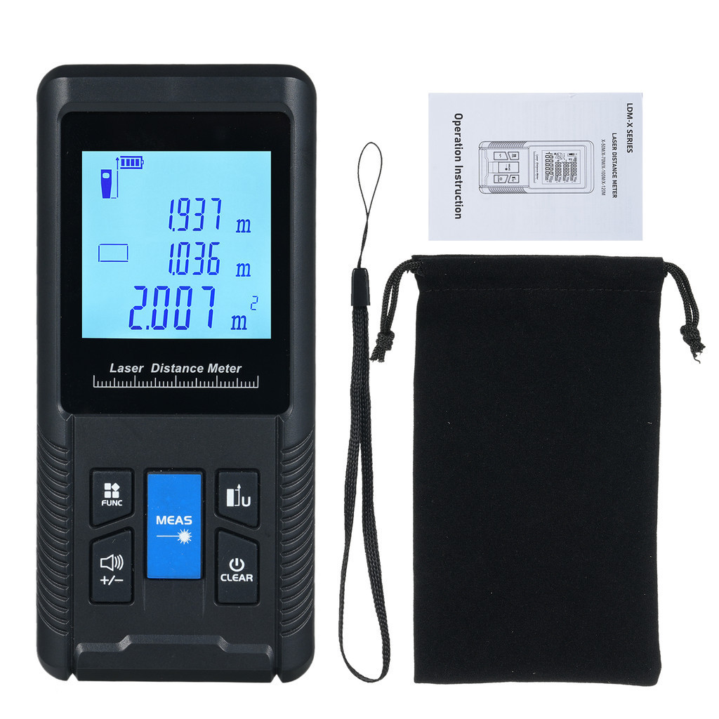 Smart Laser Distance With Volumes Area Measurement Modes Handheld Meter