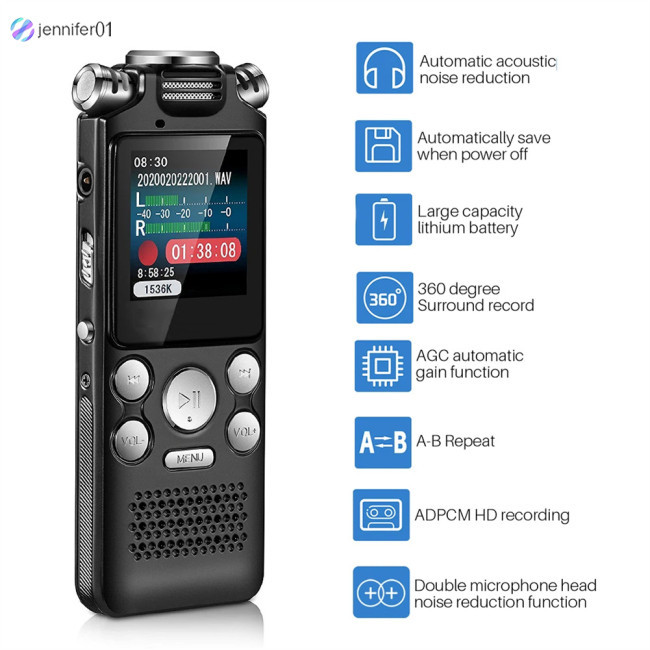 jen 8822 Digital Voice Recorder With Real-time Monitoring Recording ...