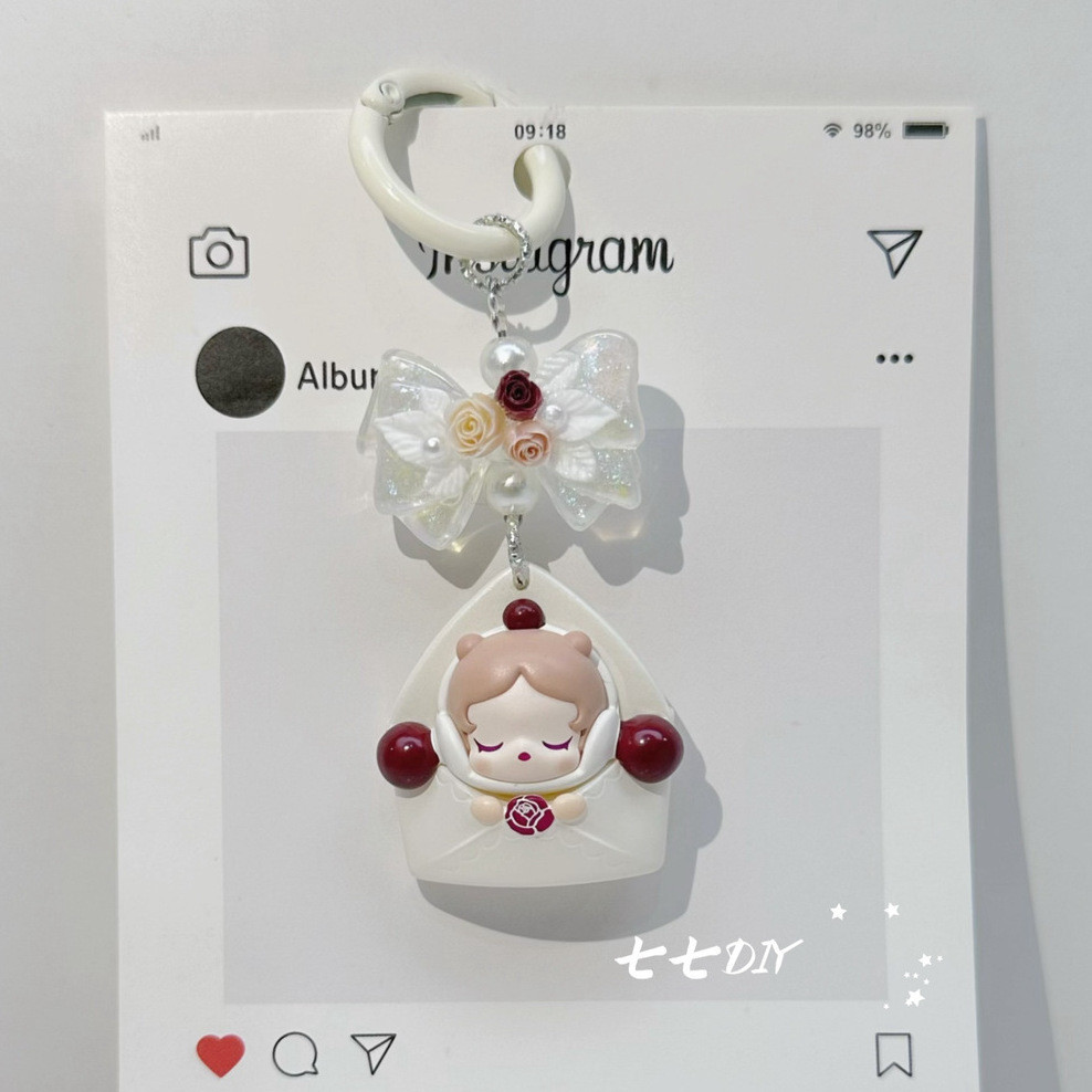 Flower & Bubble Love Letter Cute Pellet Beaded Handmade DIY Mobile ...
