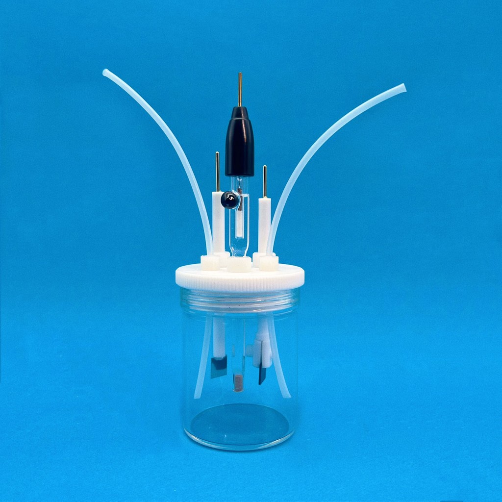 Electrolytic cell. C001 sealed cell. Straight five port sealed