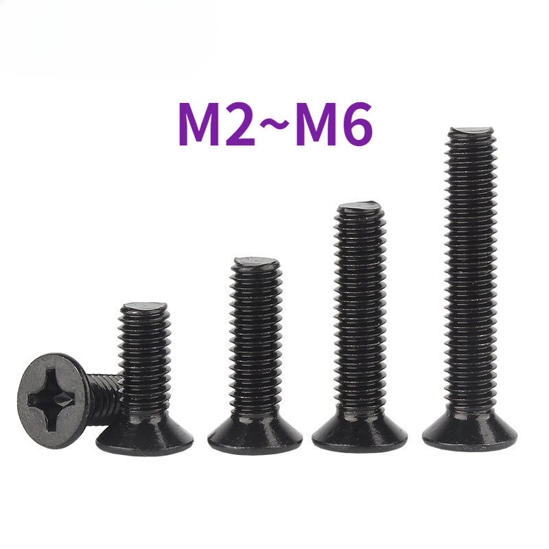 [HNK] Flat Head Screw Black 304 Stainless Steel Phillips Countersunk ...