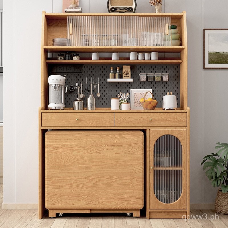 Japanese-Style Solid Wood Sideboard Cabinet Small Apartment Home Wall ...