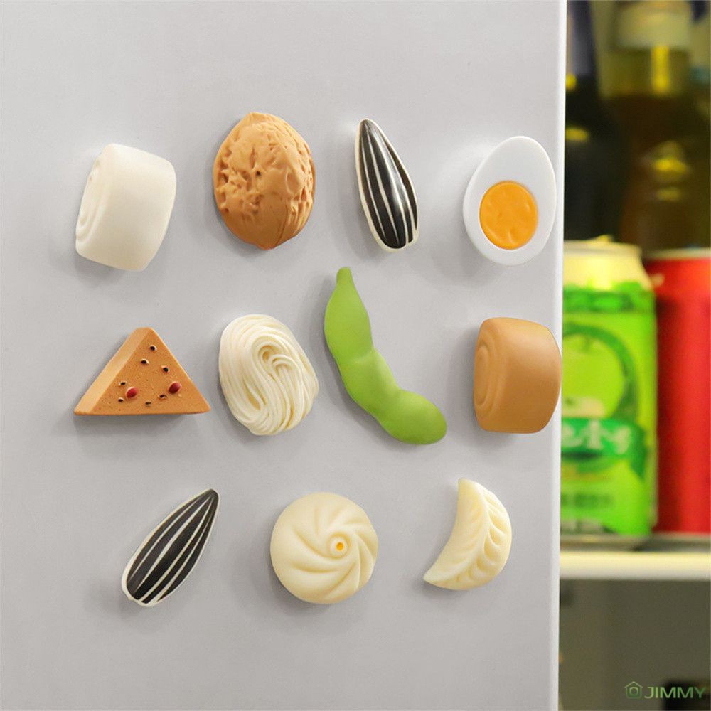 3D Food Model Fridge Magnets Cartoon Bread Bag Refrigerator Magnetic ...