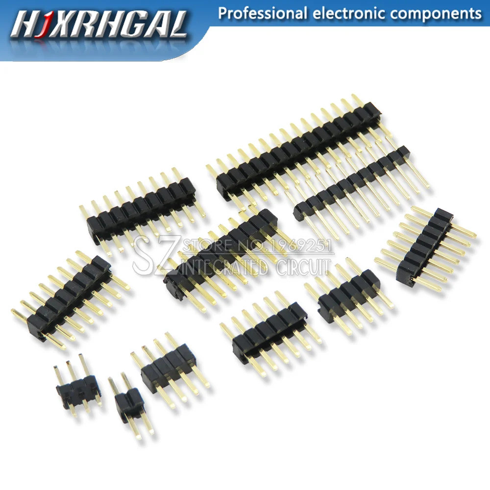 Pin Header Female 10-Pack 50-Pin Female Pin Headers - 1.27mm Pitch Gold Plated Straight Connector Strips Straight Pins - Foto 7