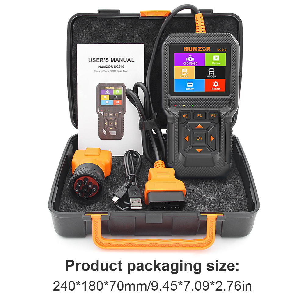 au Car Truck OBD2 Scanner Heavy Duty HD Code Reader Truck Engine Fault