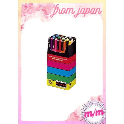 POSCA Mitsubishi Pencil Aqueous Pen Posca Fine Round Core 15 Color ...