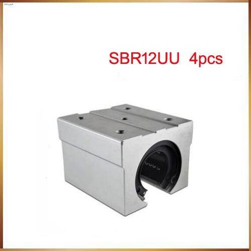 COD☆COD☆sbr 4 pcs SBR12UU SBR Linear Bearing 12mm Open Linear Bearing ...
