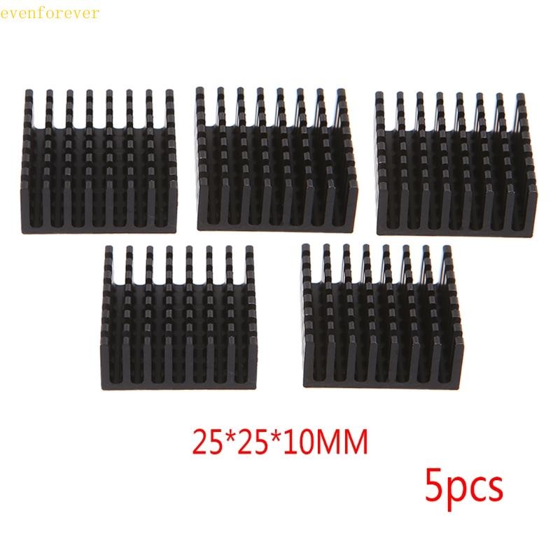 EV 25x25x10mm Aluminum Profile Heat Sink Adhesive Backing for PC Chip