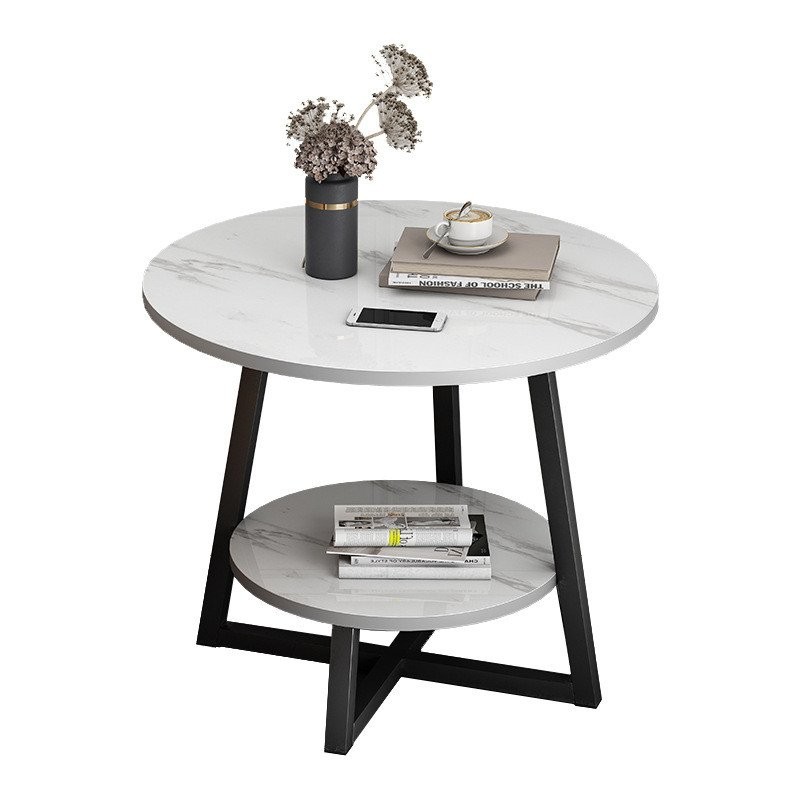 Light Luxury Small Coffee Table Double-Layer Simple Living Room Home ...