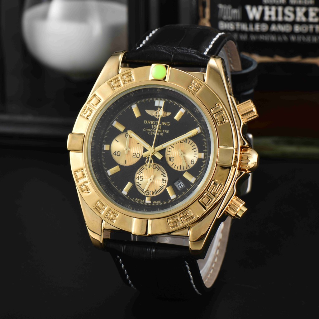 New Centennial Spirit Quartz Movement Golden Three-Eyed Sun Display Men ...
