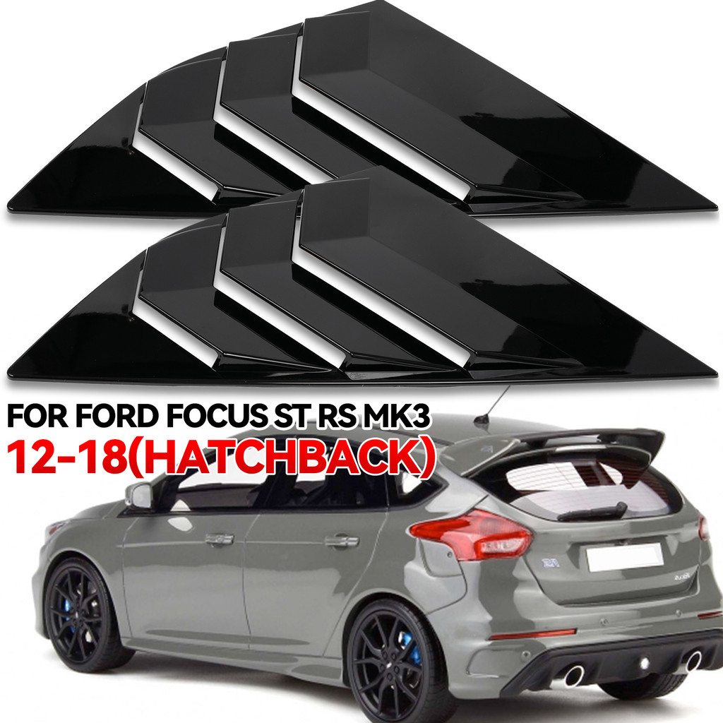 2pcs For Ford Focus ST RS MK3 20122018 Hatchback Rear Window Louvers