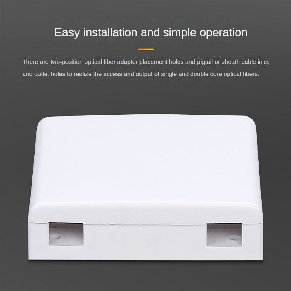 2-Port FTTH Optical Fiber Terminal Box 2-Channel Socket 2-Core Splitter ...