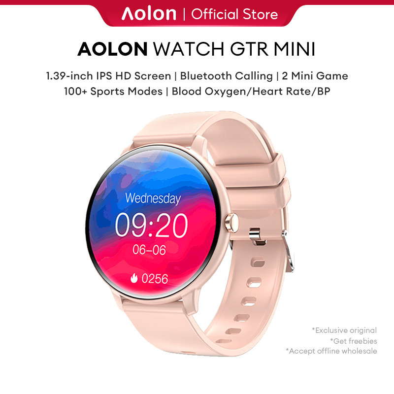 Aolon GTR Mini Smart Watch Women Men Bluetooth Call Heart Rate Blood