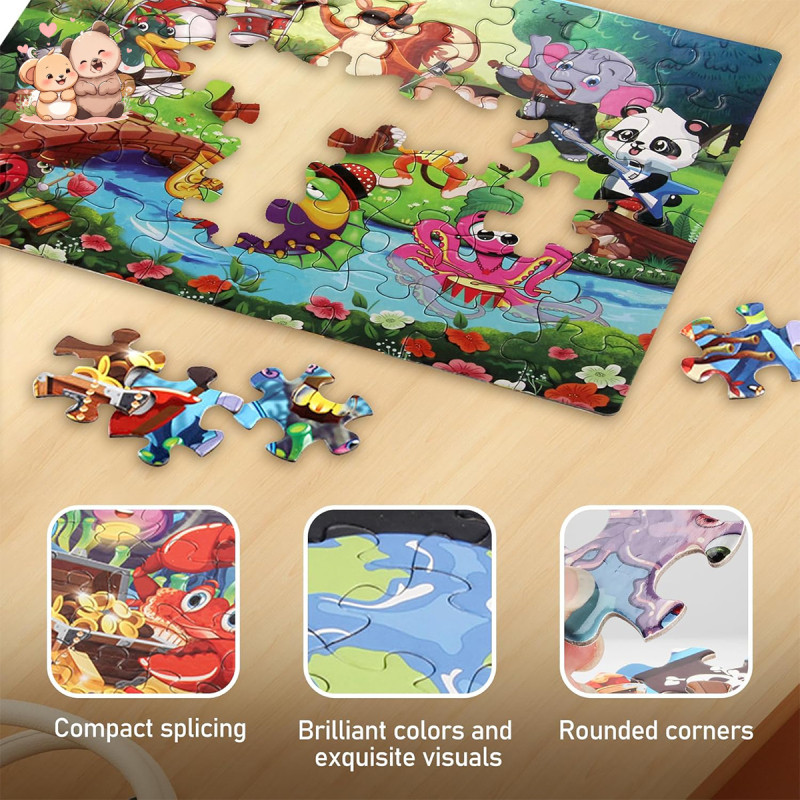 Jigsaw Puzzle 48 Pieces Color Puzzle Paper Puzzle Children's ...