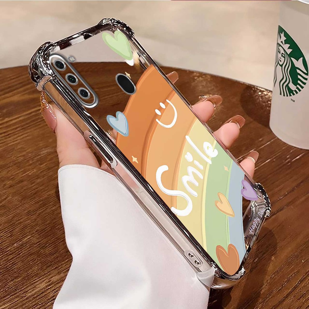Suitable for Samsung A11 phone cases, rainbow hearts, thick airbags