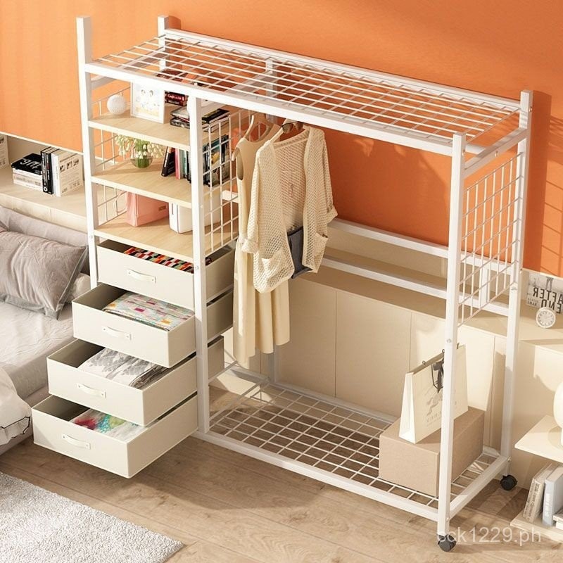 Movable Clothes Rack New Model Home Use Floor-standing with Drawer ...