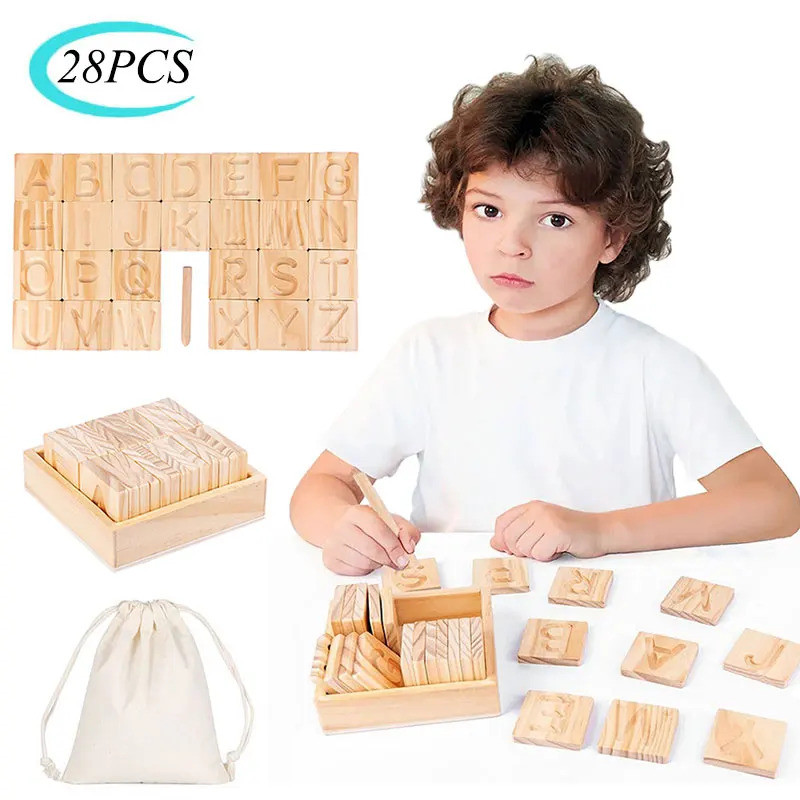 Preschool Education Letter Graphics Double-Sided Groove Board ...