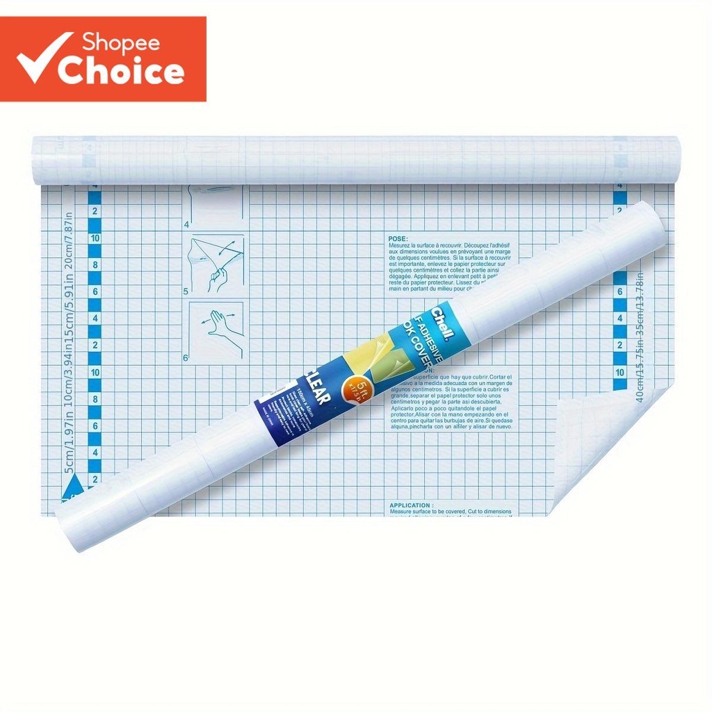 Clear Self Adhesive Book Cover 1 Roll 45cm x 150cm Transparent Contact ...