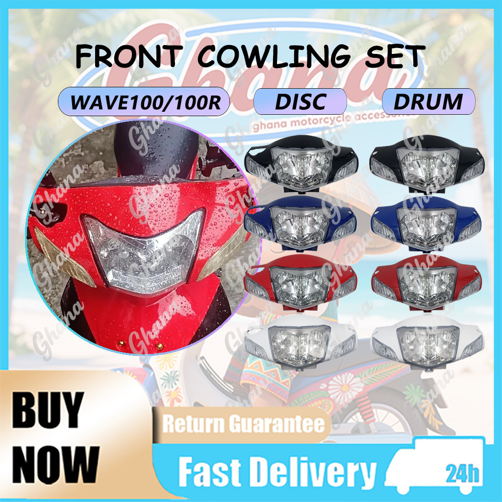 HONDA WAVE100/100R FRONT COWLING HEADLIGHT LENS SET DRUM/DISC BRAKE ...