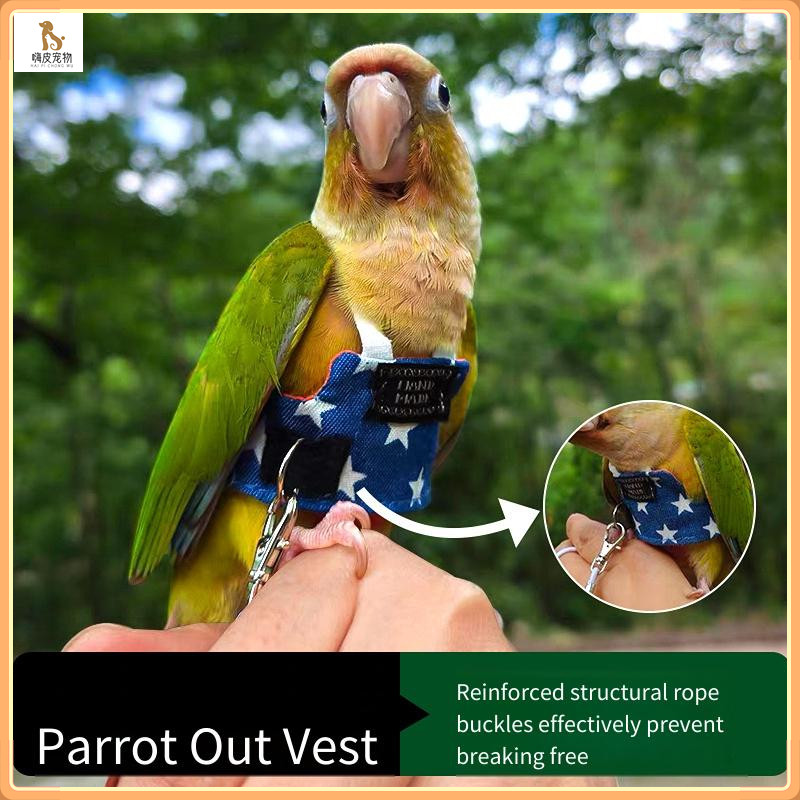 Parrot specific clothing/Bird walking artifact/Strap Xuanfeng Tiger ...
