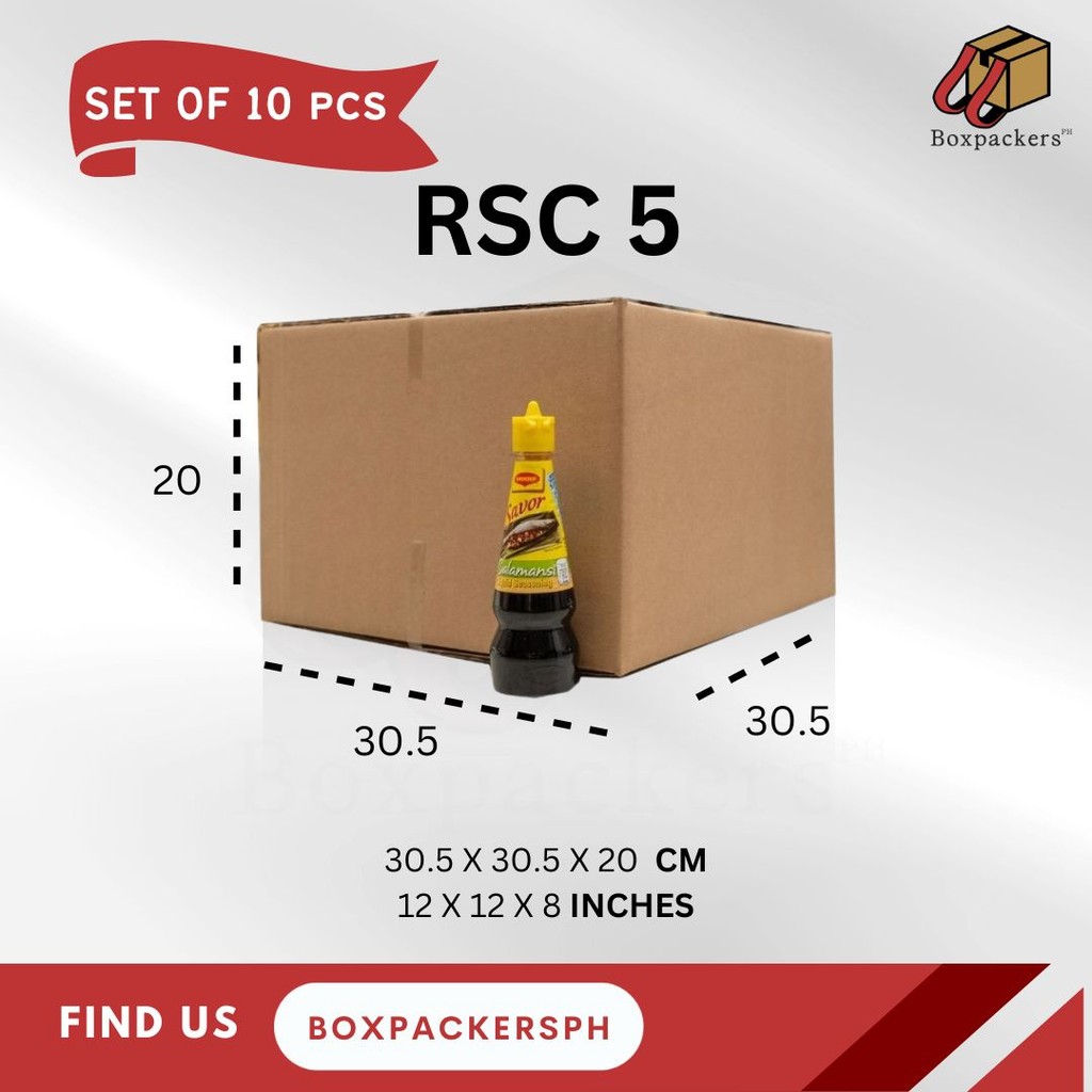 SET OF 10 Corrugated Box Carton Karton Plain Box RSC 5 SIZE 30.5 X 30.5 ...