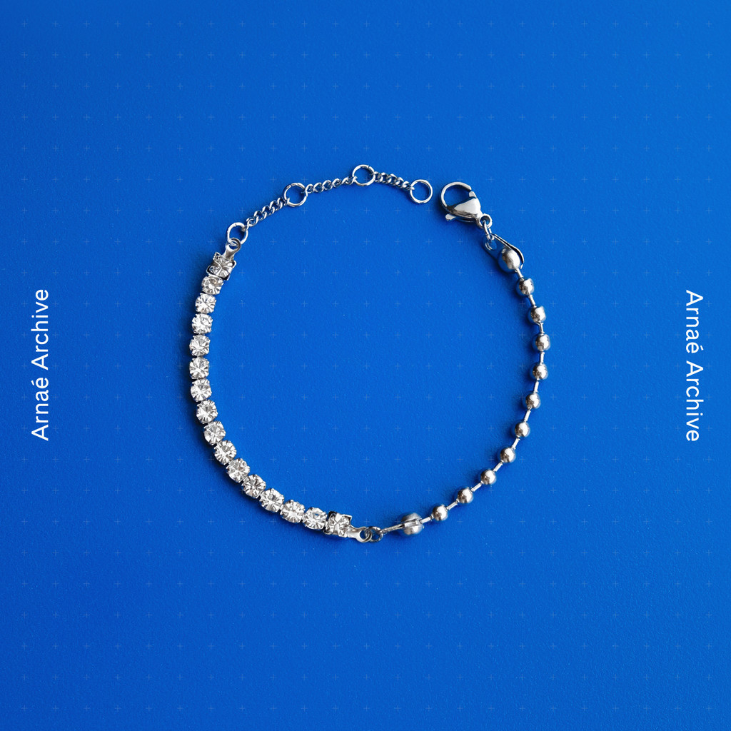 Arnaé Archive - Beaded Crystal Bracelet - Stainless Steel Premium ...