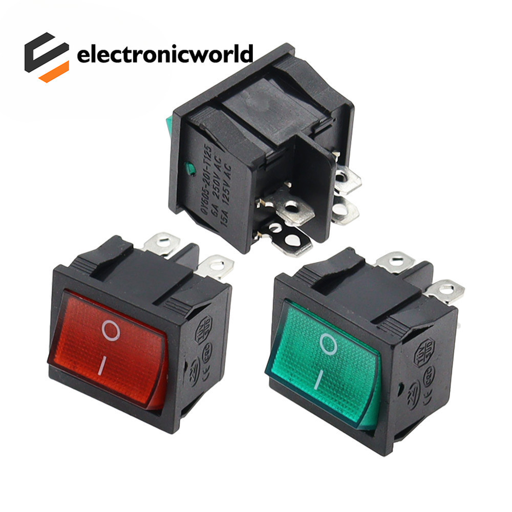 1PCS KCD5 21x24mm 21*24mm Rocker Switches Kit 4 Pin 6Pin 2 Position 3 ...
