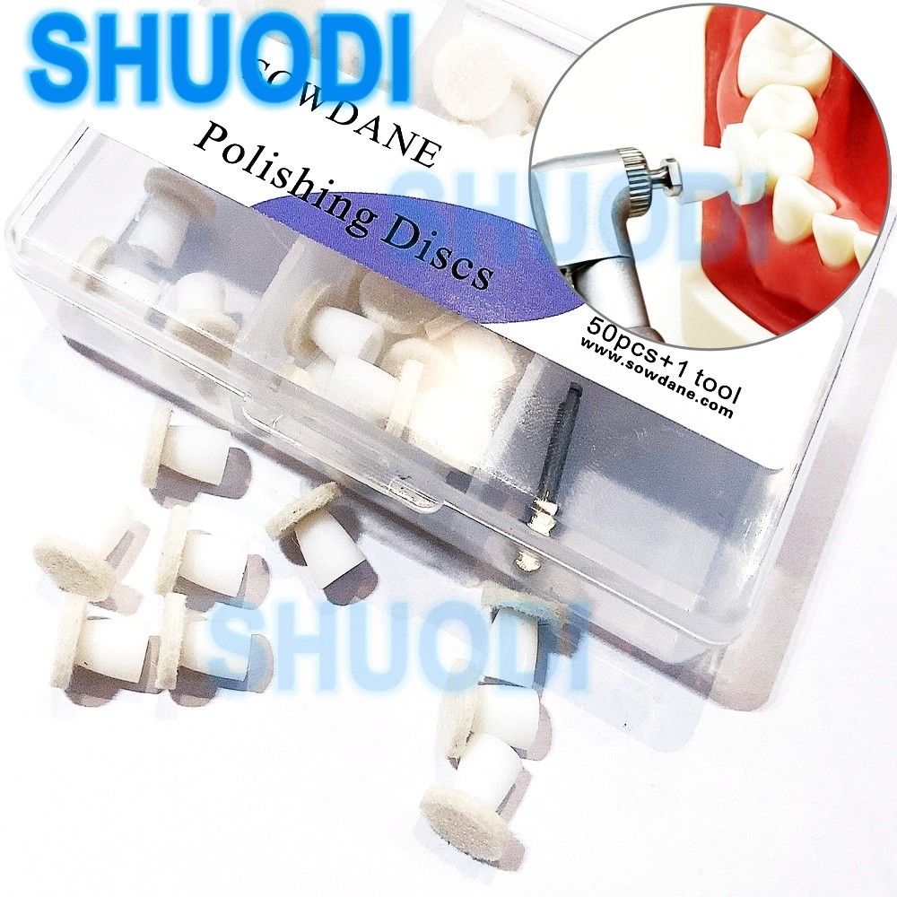 Easyinsmile 40pc Dental Composite Polishing Kit – Finishing Discs Wheel + Mandrel, 10-16mm