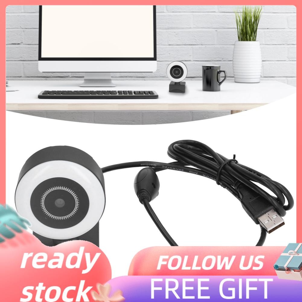 Hanhan1 Web Camera Auto Focusing 2K Fill Light Inbuilt Mic Wide ...