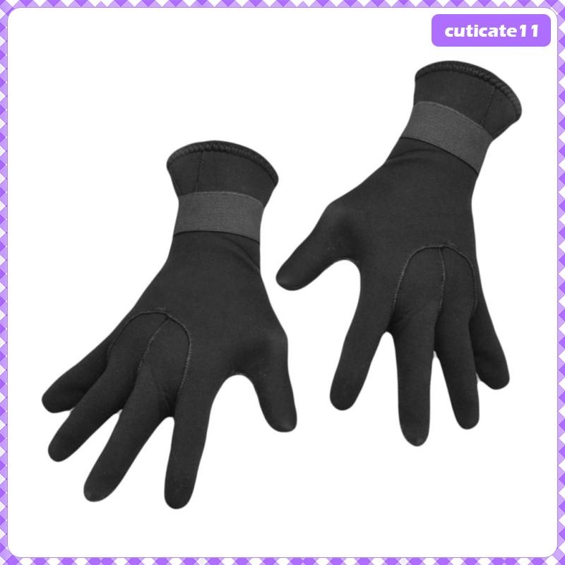 [Cuticate1] Neoprene Diving Gloves, 3MM Five Finger Wetsuit Gloves for