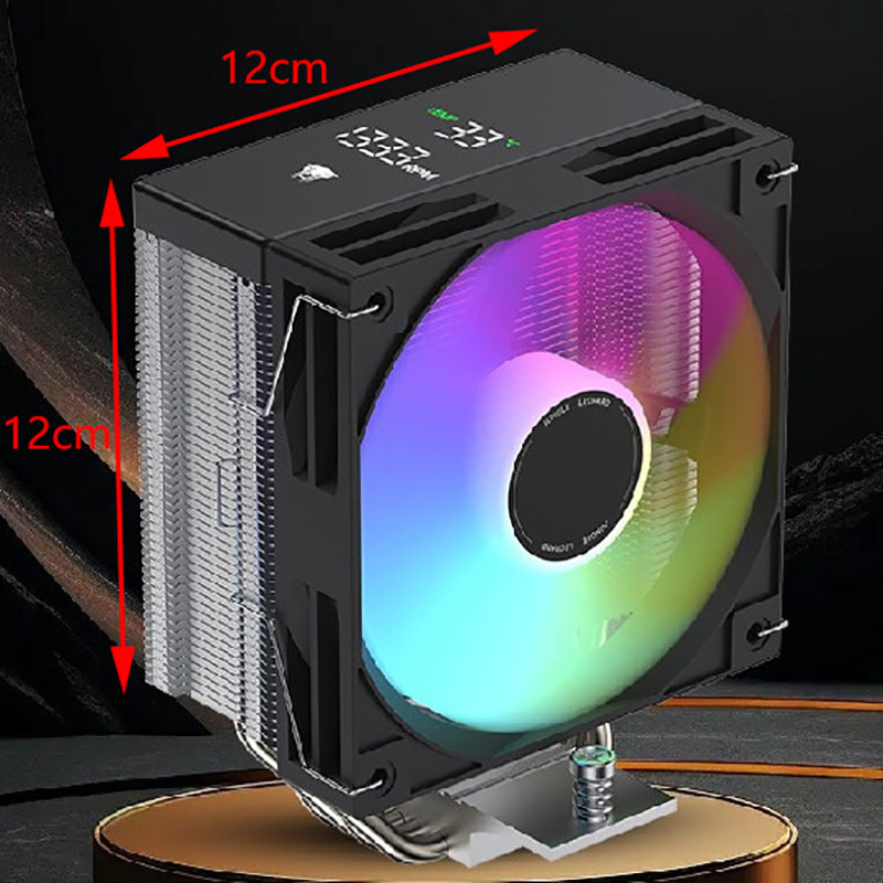 JCAAAP ARGB Computer CPU Cooler With Temperature Rotation Speed Monitor
