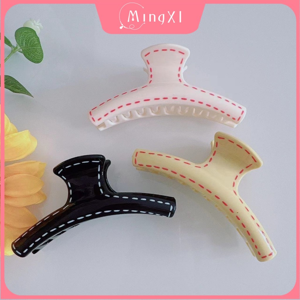 13CM Small Clear Line Hair Clip Women's Simple Solid Color Shark Clip ...