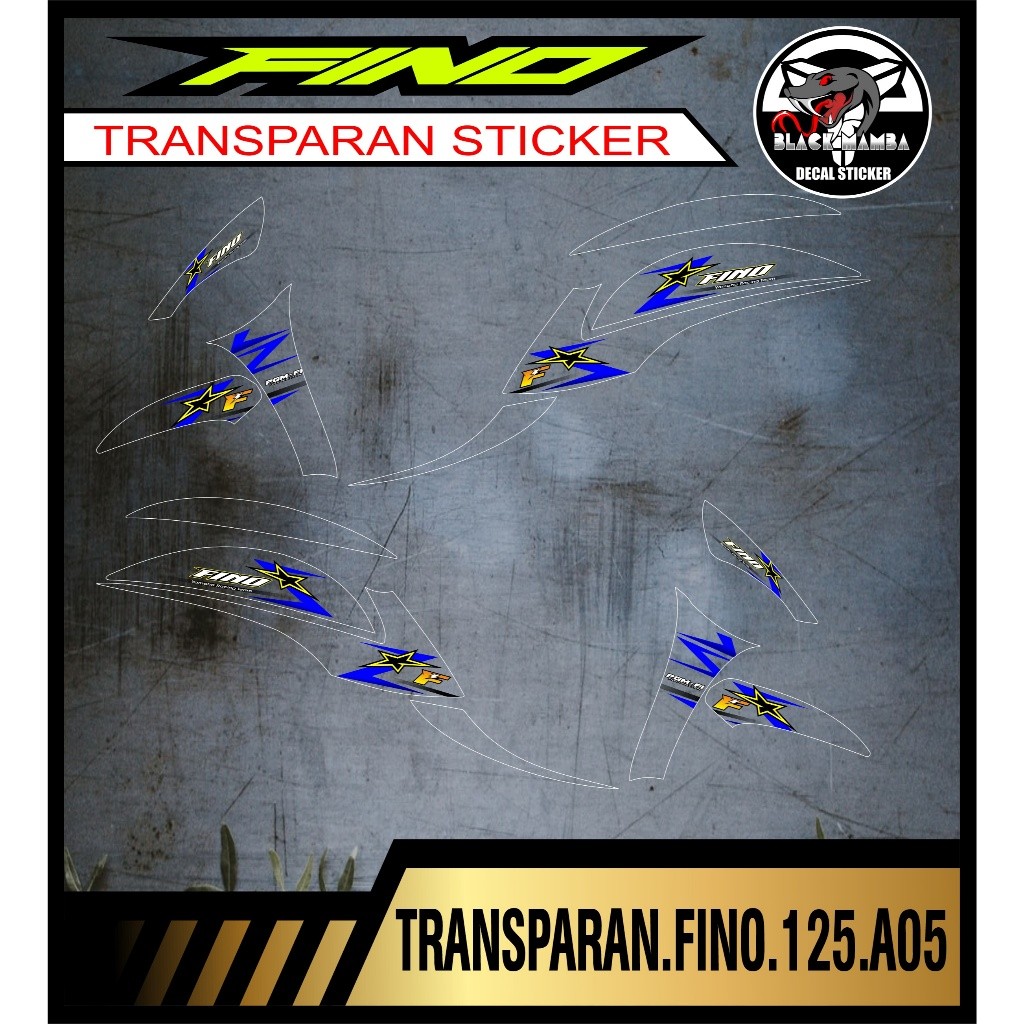 FINO 125 TRANSPARENT STRIPING FINO 125 TRANSPARENT STICKER CODE A05 ...