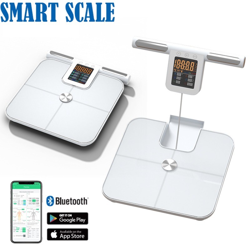 Bluetooth Smart Scale LED Display Fat BMI Digital Monitor Electronic ...