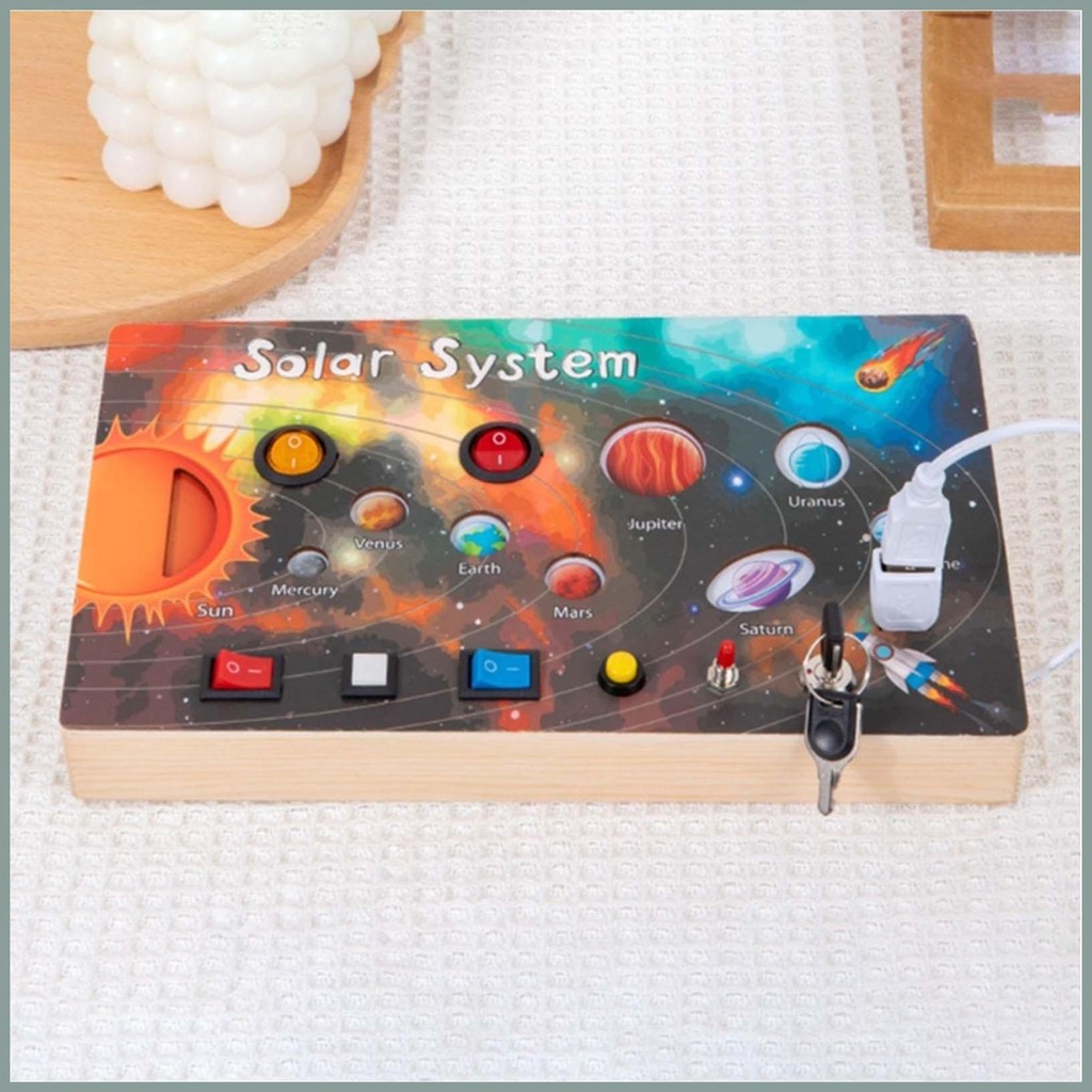 Child Activity Board Sensory Colorful Kids Learning Board Outer Space ...