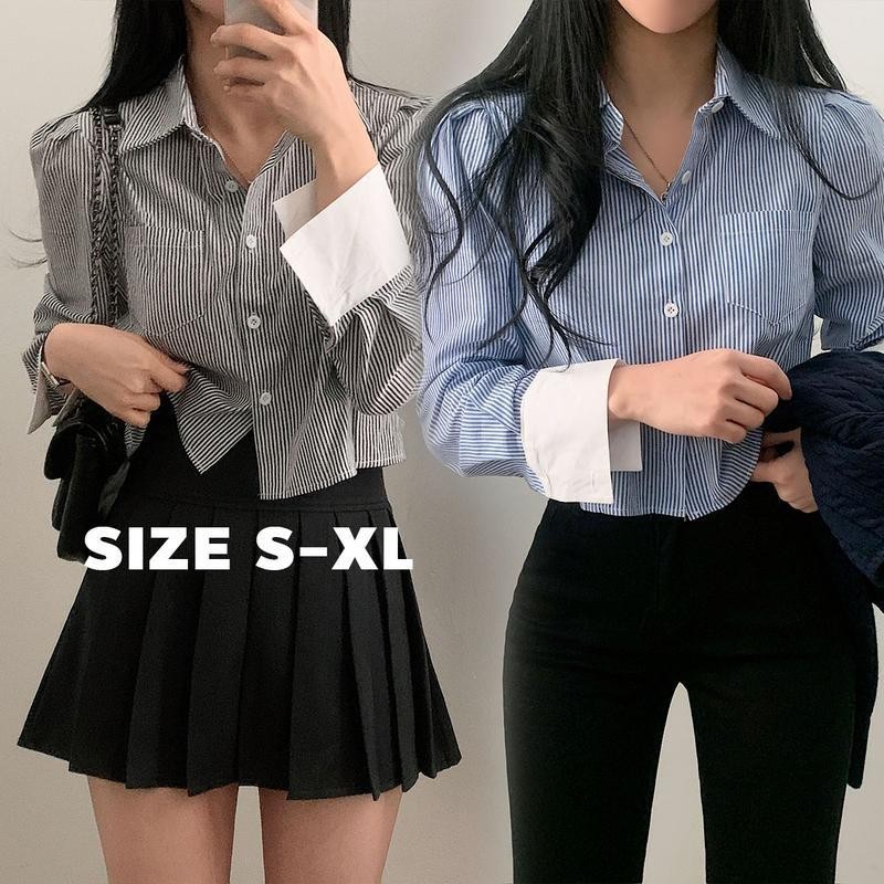 Triple Layered Cropped Shirts