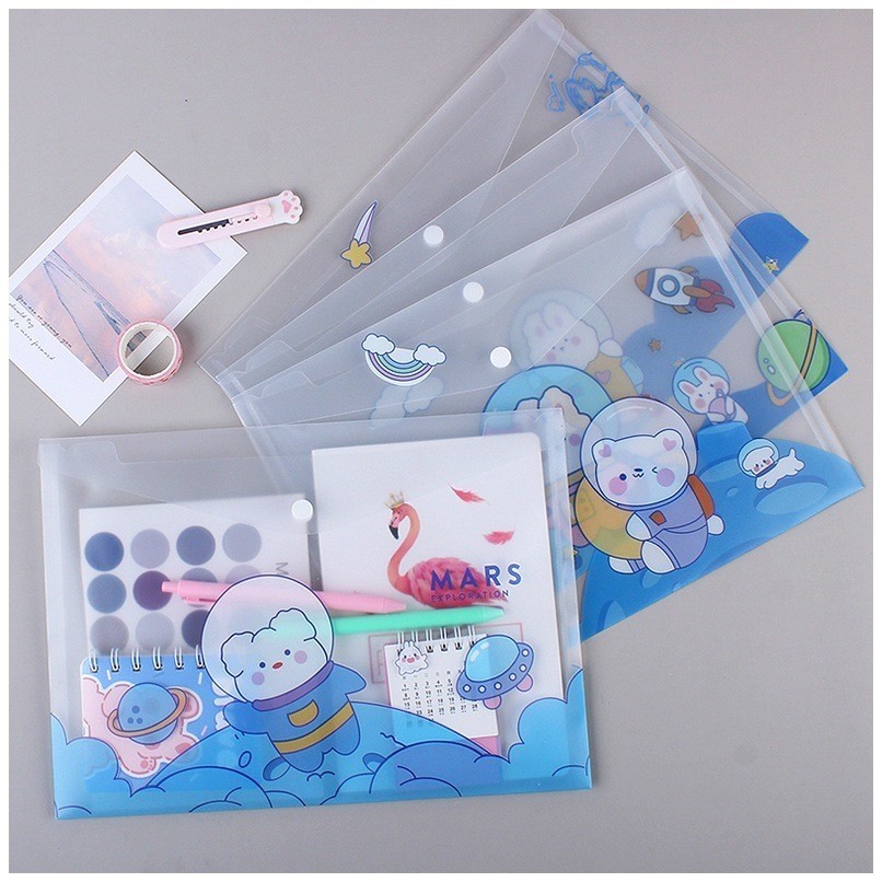 A4 Matte Document Bag with Cute Pattern, A4 Size ClearBag for Lovely ...