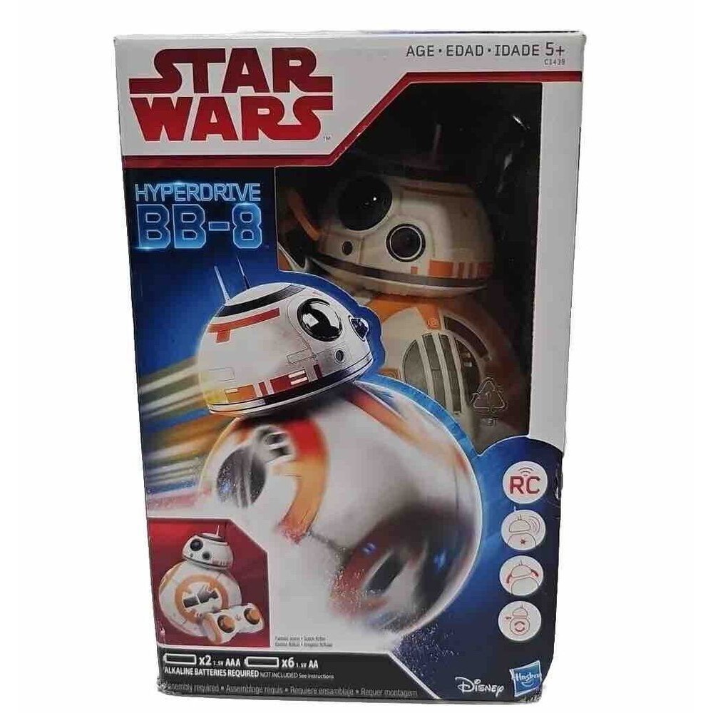 Star Wars Hyperdrive BB-8 Droid The Last Jedi Remote Control Toy Hasbro ...
