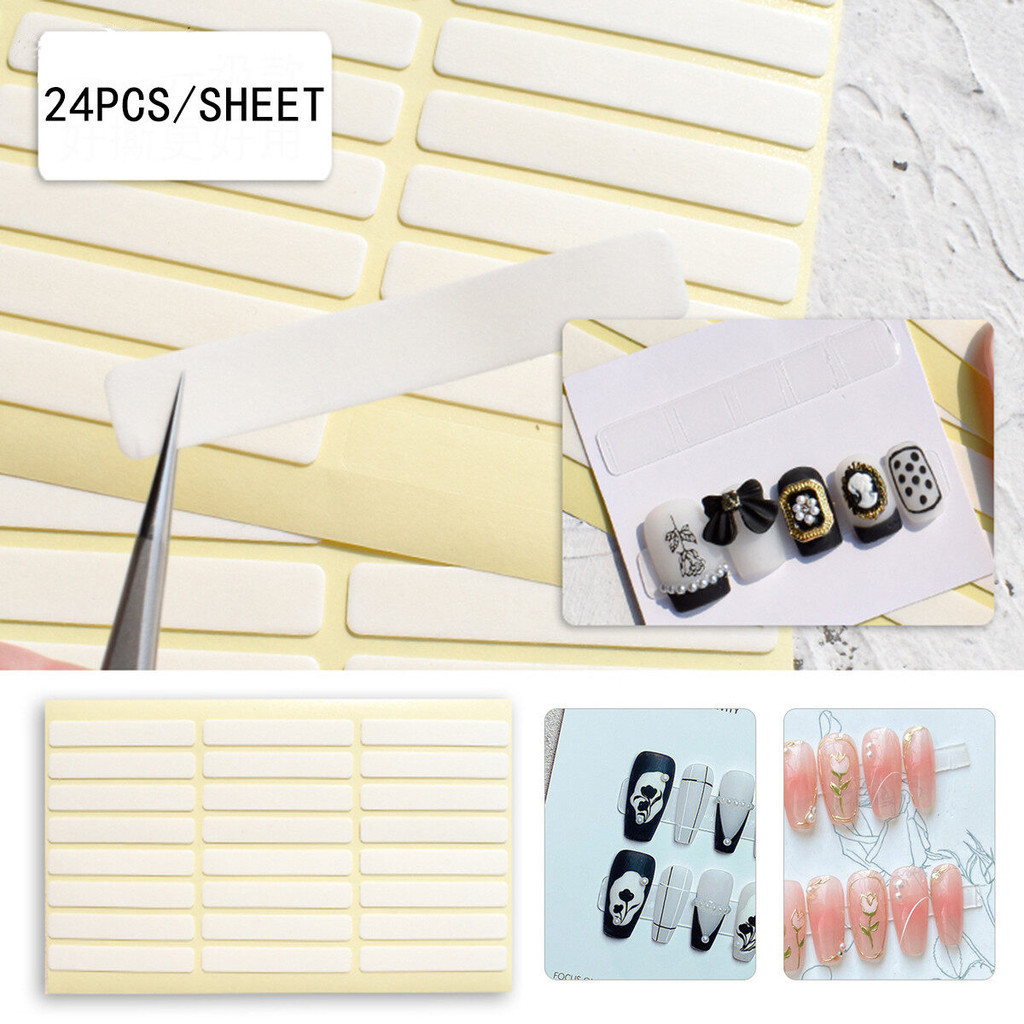 False Nails Display Stickers Nail Double Sided Adhesive Tape Glue ...