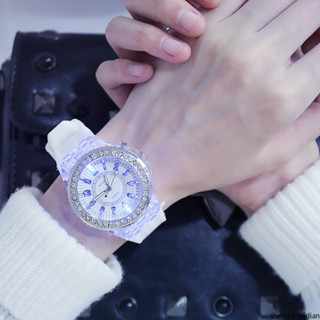 Led flash luminous watch personality trends students lovers jellies woman men's watches 7 color light wristwatch on sale