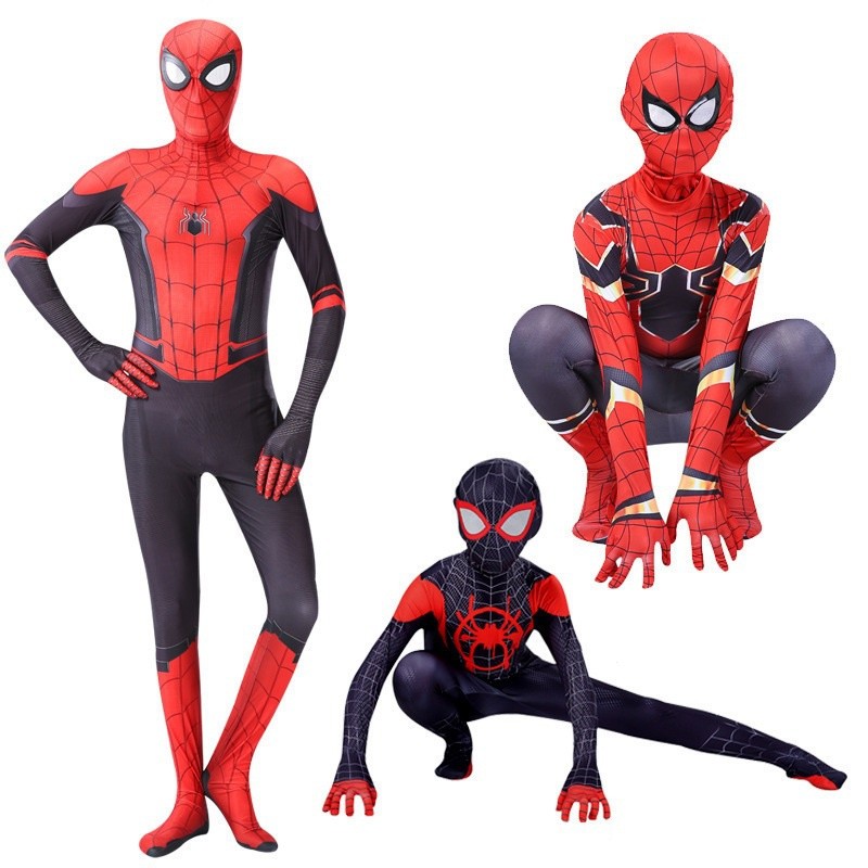 Ready To Ship Kids Spider-Man Peter Parker Costumes Spider-Man Far From Home Cosplay Costumes
