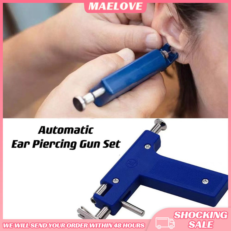 Ear Piercing Gun Set Body Piercing Set Tool Kit Ear Nose Navel Piercing ...